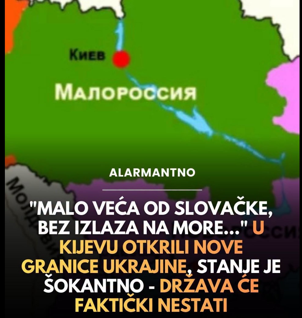 Malo veća od Slovačke, bez izlaza na more: U Kijevu otkrili nove granice Ukrajine