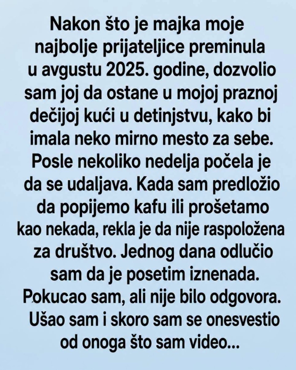 ODLAZAK BEZ NAJAVE OTKRIO PORODIČNU TAJNU: Mislio sam da sam izgubio porodičnu kuću i najbolju prijateljicu, a onda sam unutra zatekao svoju majku sa suzama u očima