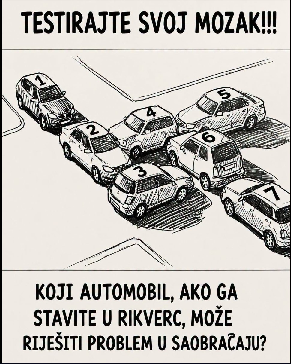 Test mozga: Samo jedan automobil može rešiti saobraćajni zastoj – možete li pogoditi koji?