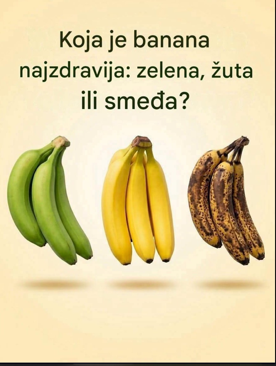 Koja boja banane je najzdravija: Zelena, žuta ili braon?