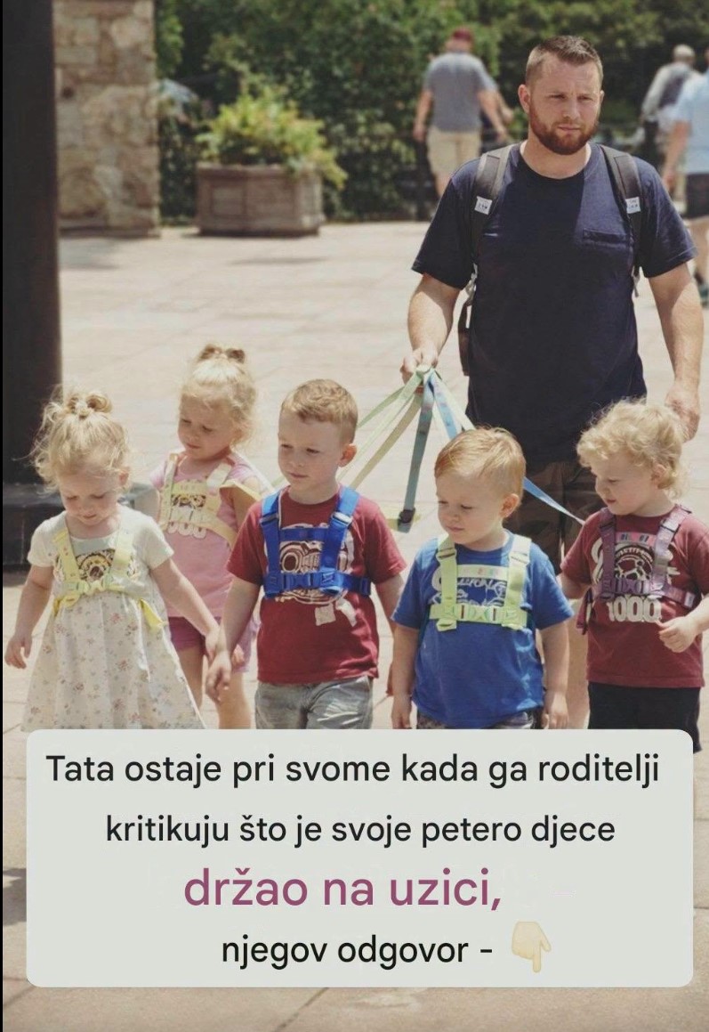 Otac koji je šokirao prolaznike: Zašto je ovo učinio sa svoje petoro dece?