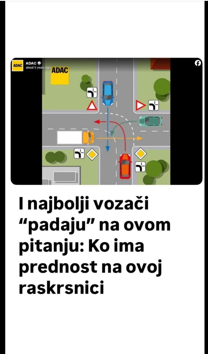 I najbolji vozači “padaju” na ovom pitanju: Ko ima prednost na ovoj raskrsnici?