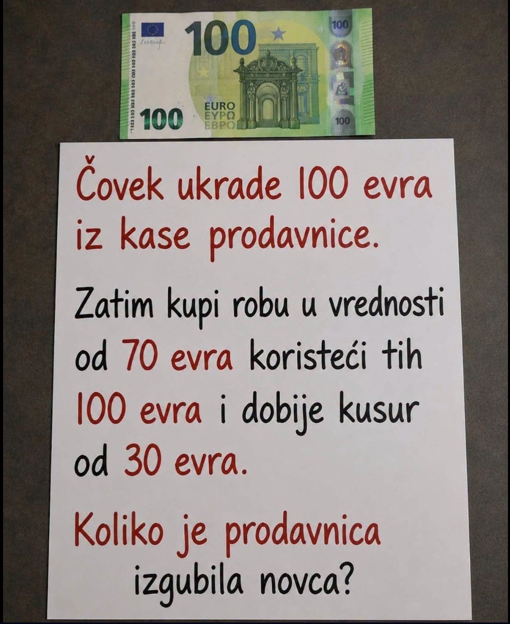 Rešena misterija: Koliko je prodavnica zaista izgubila novca?