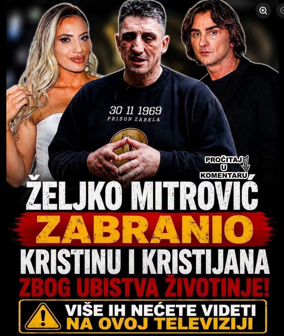 Željko Mitrović suspendovao Kristijana Golubovića i Kristinu Spalević sa televizije zbog zlostavljanja životinje