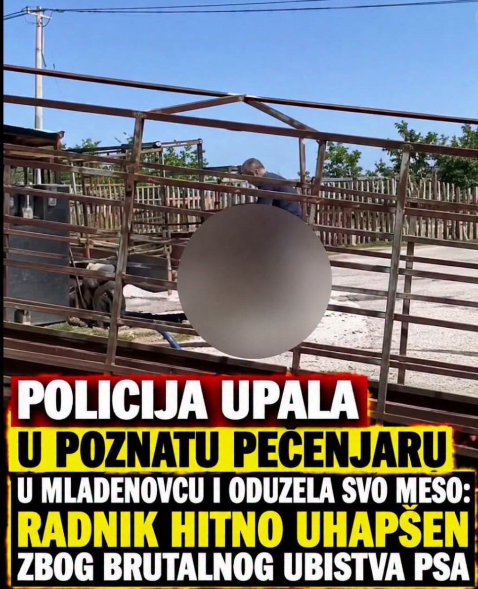 Policija upala u poznatu pečenjaru u Mladenovcu i oduzela svo meso: Radnik hitno uhapšen zbog brutalnog ubistva psa