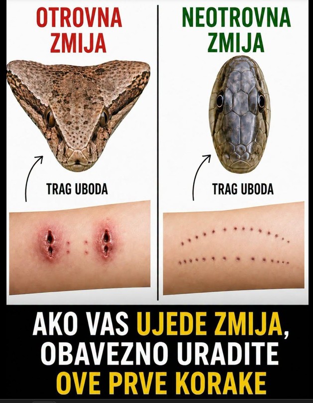 Ujed zmije može postati opasan za nekoliko minuta: Ovo su prvi koraci koji mogu spasiti život