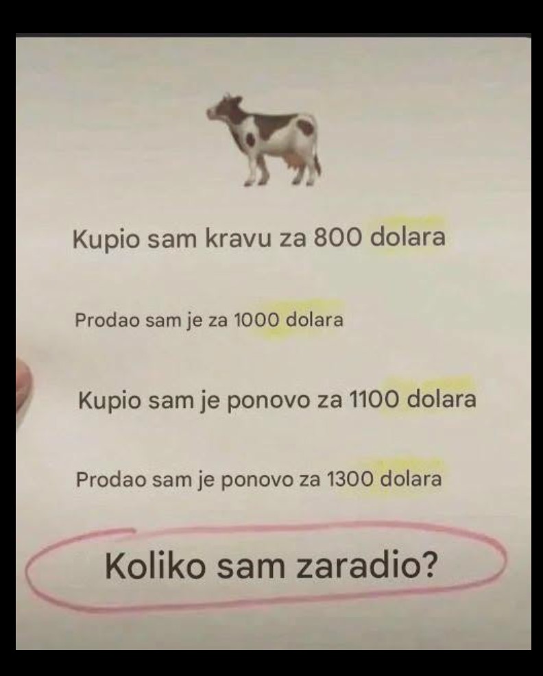 Viralna matematička zagonetka sa kravom zbunila internet: Da li znate tačan odgovor?