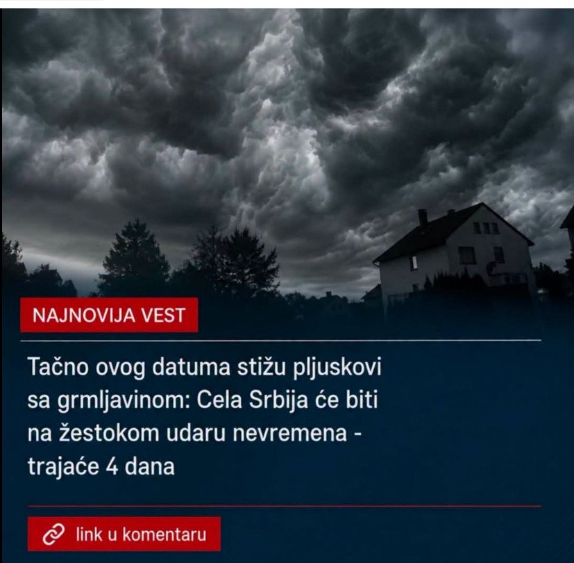 GRMLJAVINSKE OLUJE SA GRADOM STIŽU U SRBIJU: Toplotni talas će biti kratko prekinut, osveženje nas očekuje od ovog datuma