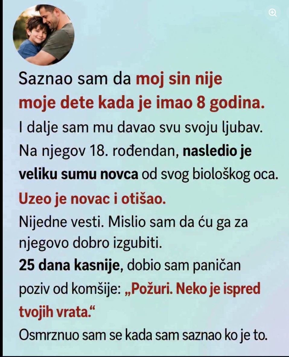 Istinska definicija očinstva: Odgajao sina kao svog, a nakon šokantnog saznanja i odlaska deteta usledio je preokret koji tera suze na oči