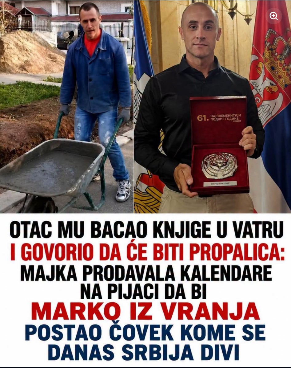 Otac mu bacao knjige u vatru i govorio da će biti propalica: Majka prodavala kalendare na pijaci da bi Marko iz Vranja postao čovek kojem se danas Srbija divi