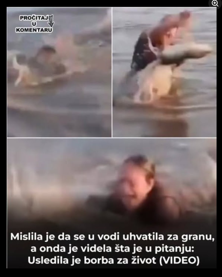Mislila je da se u vodi uhvatila za granu, a onda je videla šta je u pitanju: Usledila je borba za život