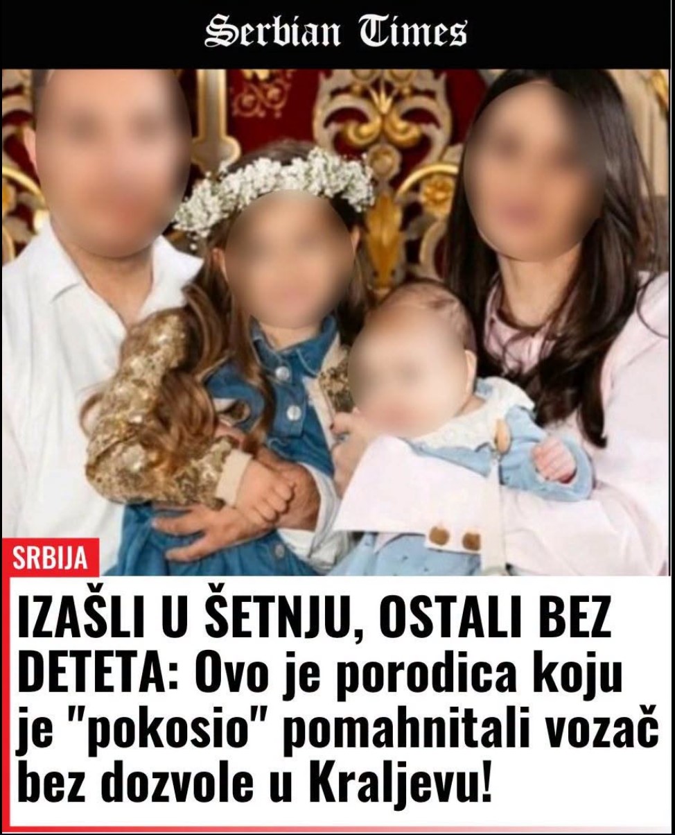 JEZIV SNIMAK IZ KRALJEVA: Automobil velikom brzinom izleteo sa puta i pokosio porodicu, petogodišnja devojčica podlegla povredama