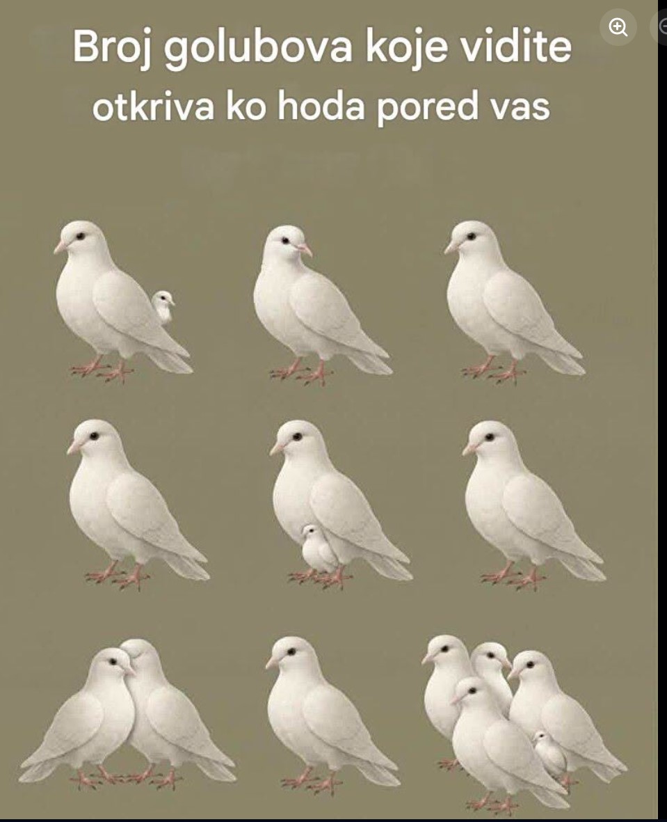 Broj grlica koji prvi uočite otkriva ko korača pored vas kroz život
