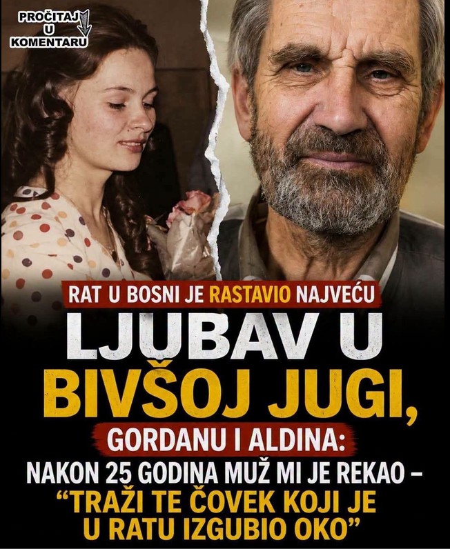 “Nakon 25 godina muž mi je rekao – traži te čovek koji je u ratu izgubio oko.”  Opširnije na linku u komentaru 👇