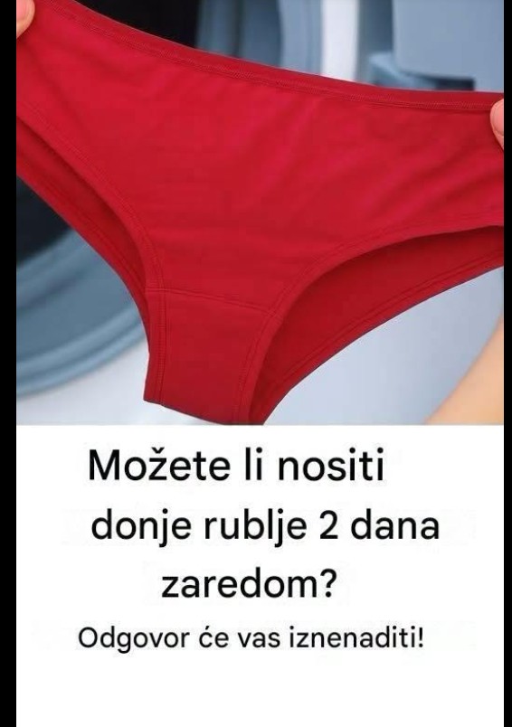 NOŠENJE ISTOG DONJEG VEŠA DVA DANA ZAREDOM: Kako ova svakodnevna navika utiče na vaše zdravlje i svakodnevnu udobnost