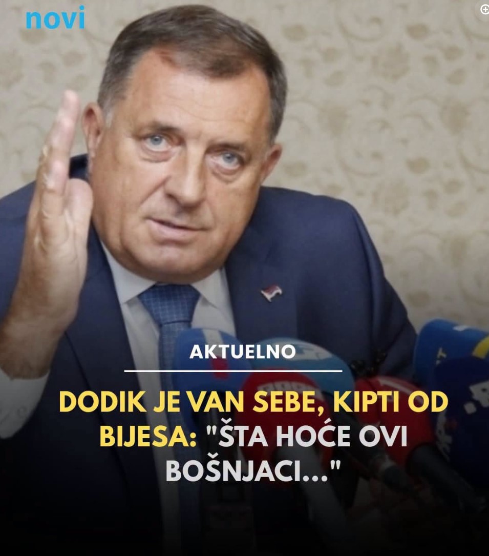 Dodik je van sebe, kipti od bijesa: “Šta hoće ovi Bošnjaci…”