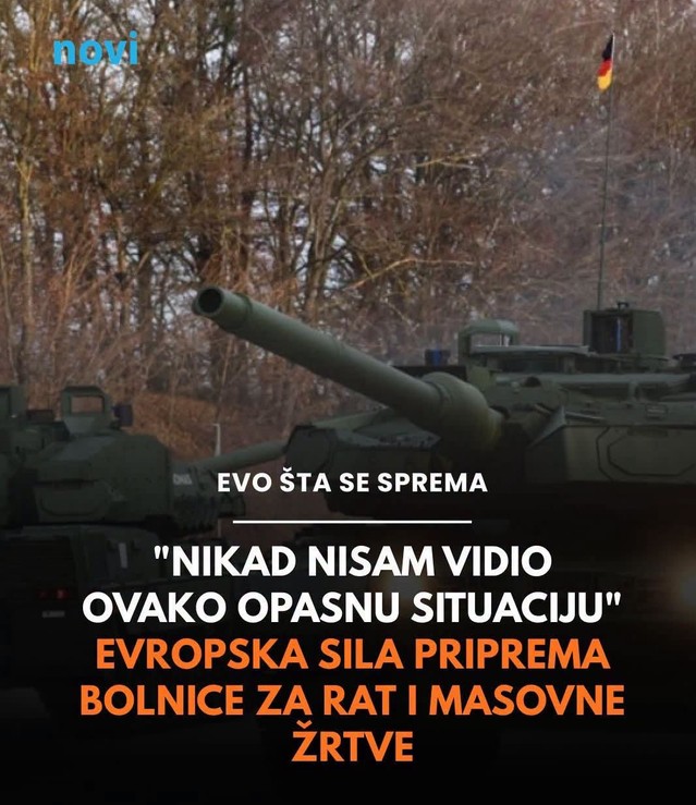 „Nikad nisam vidio ovako opasnu situaciju“: Evropska sila priprema bolnice za rat i masovne žrtve