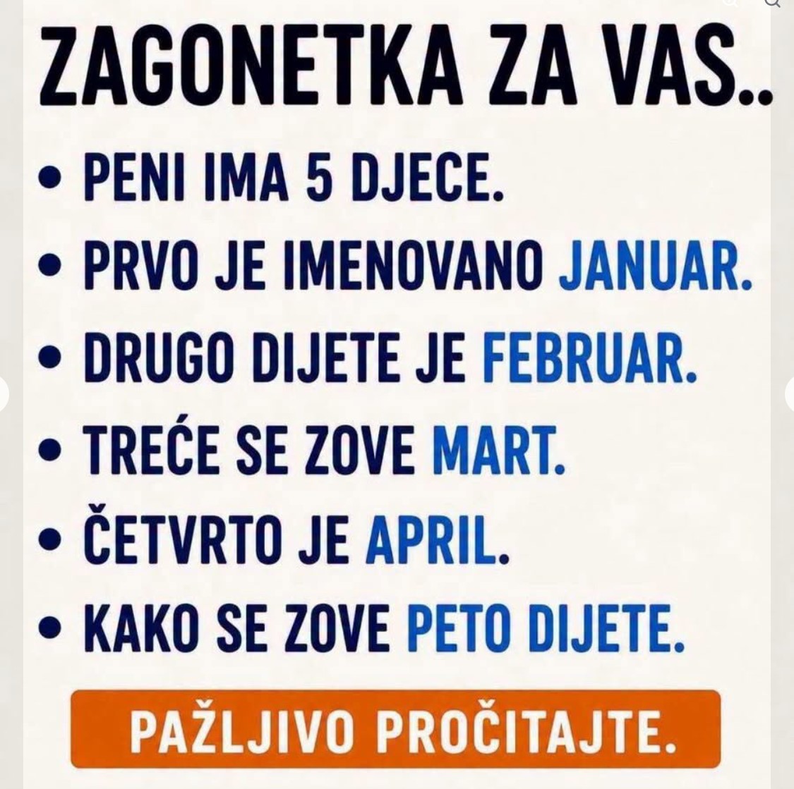 Ova zagonetka zbunila je hiljade ljudi: Većina odmah odgovori „May“, ali odgovor je potpuno drugačiji