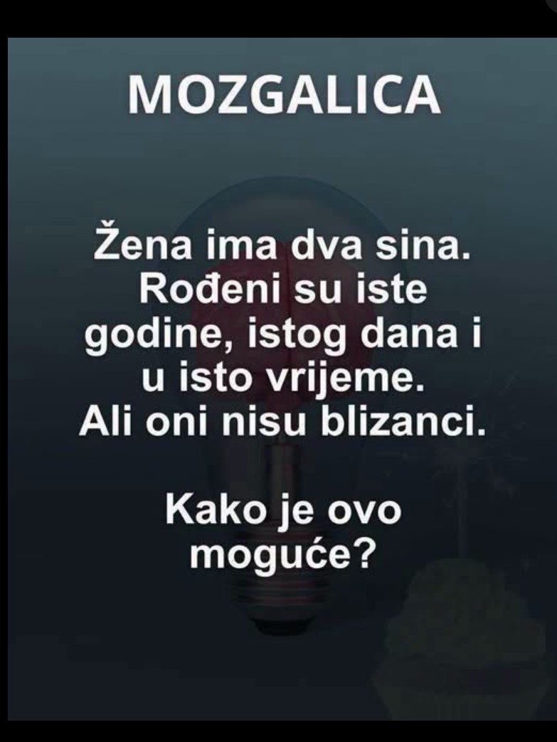 Zagonetka o dva sina koja je zbunila mnoge: Jednostavno rešenje koje otkriva moć pažljivog čitanja