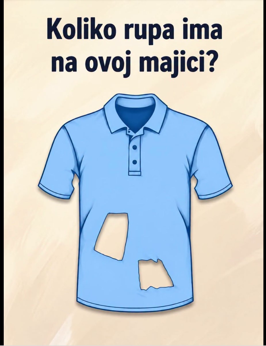 Mozgalica koja zbunjuje internet: Koliko rupa zapravo ima ova majica?