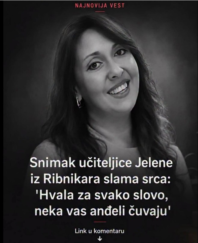 Snimak učiteljice Jelene iz Ribnikara koja je preminula slama srca: Emotivne poruke potresle javnost