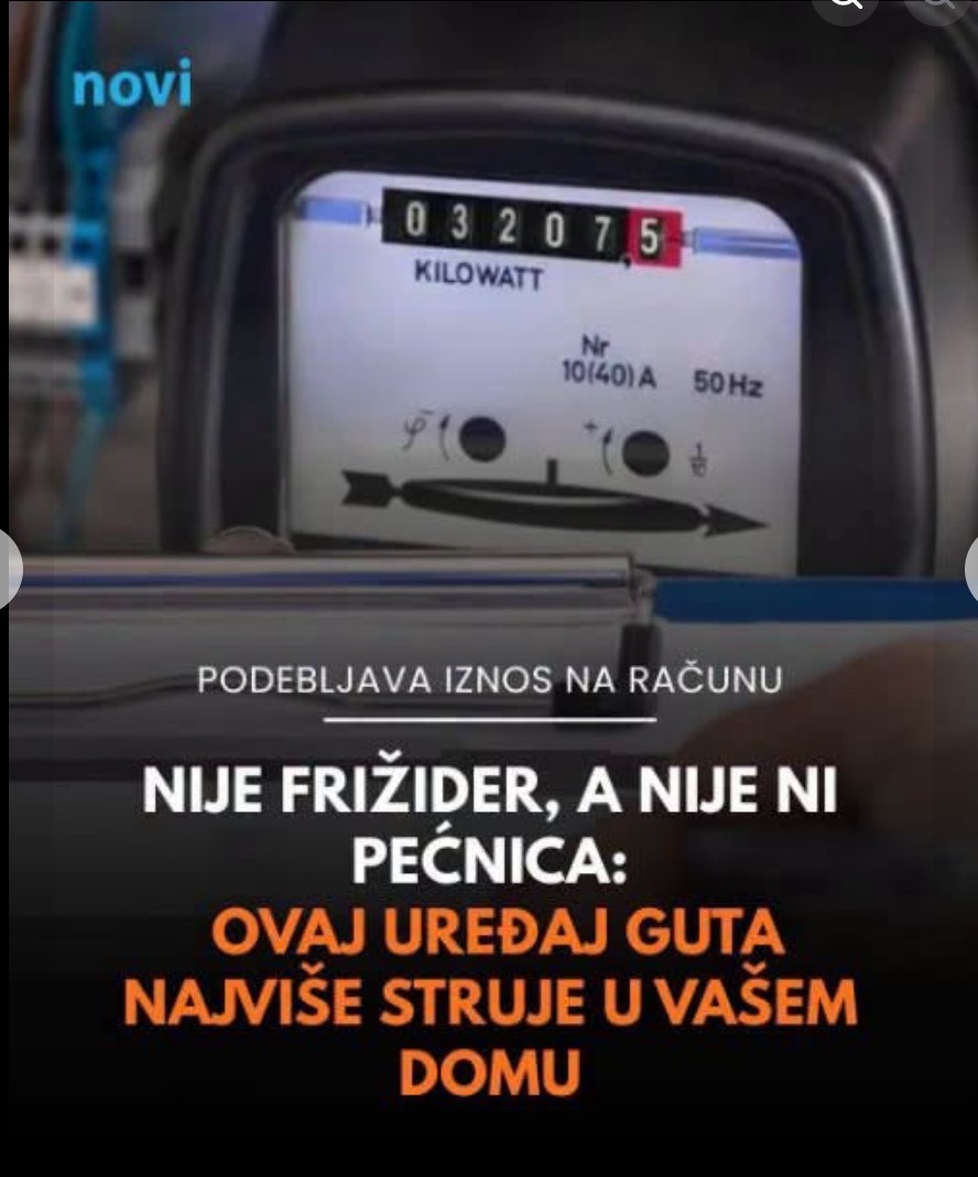 Nije frižider, a nije ni pećnica: Ovaj uređaj guta najviše struje u vašem domu