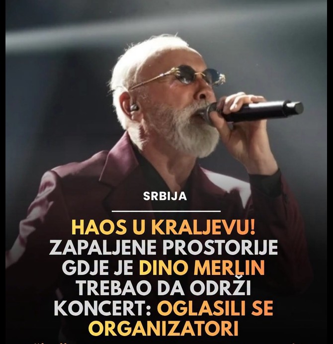 Incident u Kraljevu: Zapaljen dio objekta pred koncert Dina Merlina