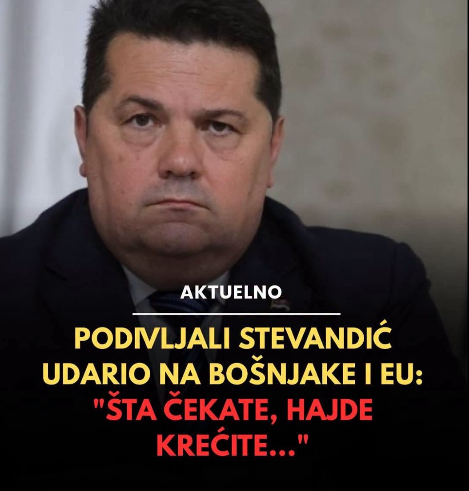 Podivljali Stevandić udario na Bošnjake i EU: „Šta čekate, hajde krećite?!“