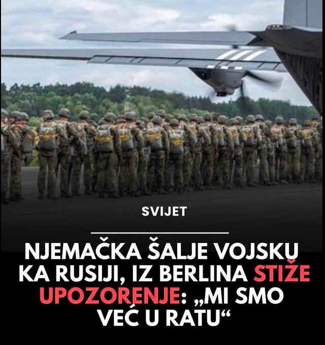 Njemačka šalje vojsku ka Rusiji, iz Berlina stiže upozorenje: „Mi smo već u ratu“