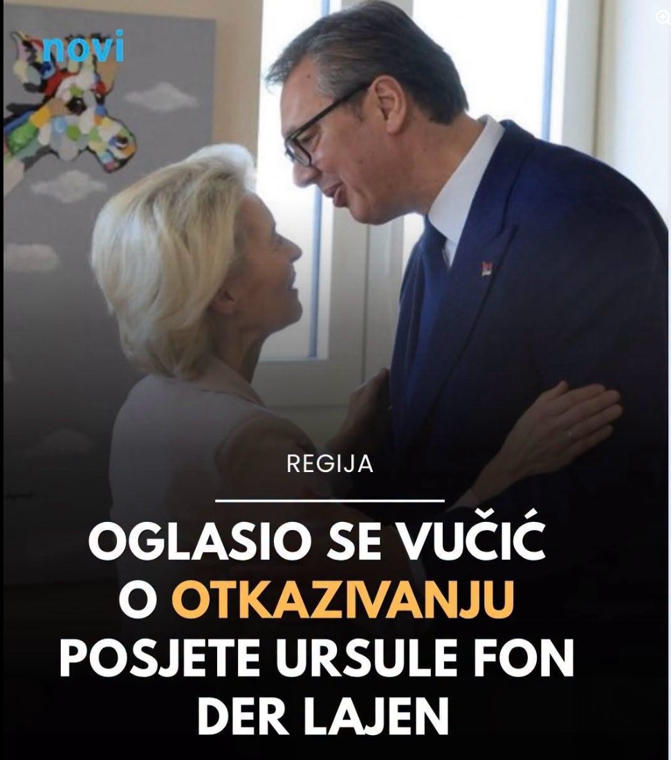 Vučić prokomentarisao otkazivanje posjete Ursule fon der Lajen: