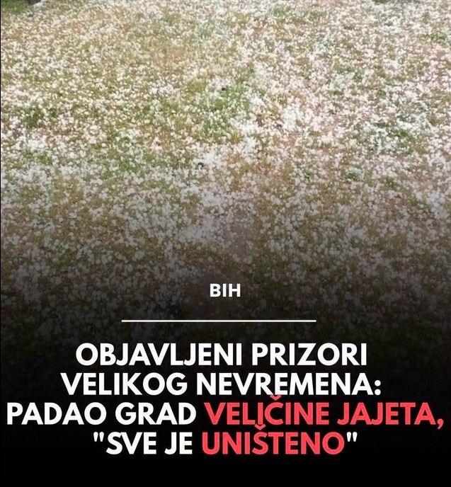 KATASTROFA U KNEŽICI: Grad veličine jajeta tukao sve pred sobom, prizori nakon nevremena lede krv u žilama