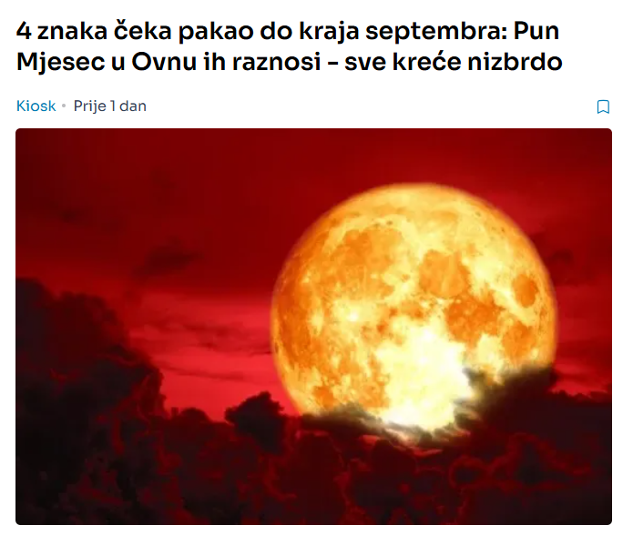 4 znaka čeka pakao do kraja septembra: Pun Mjesec u Ovnu ih raznosi – sve kreće nizbrdo