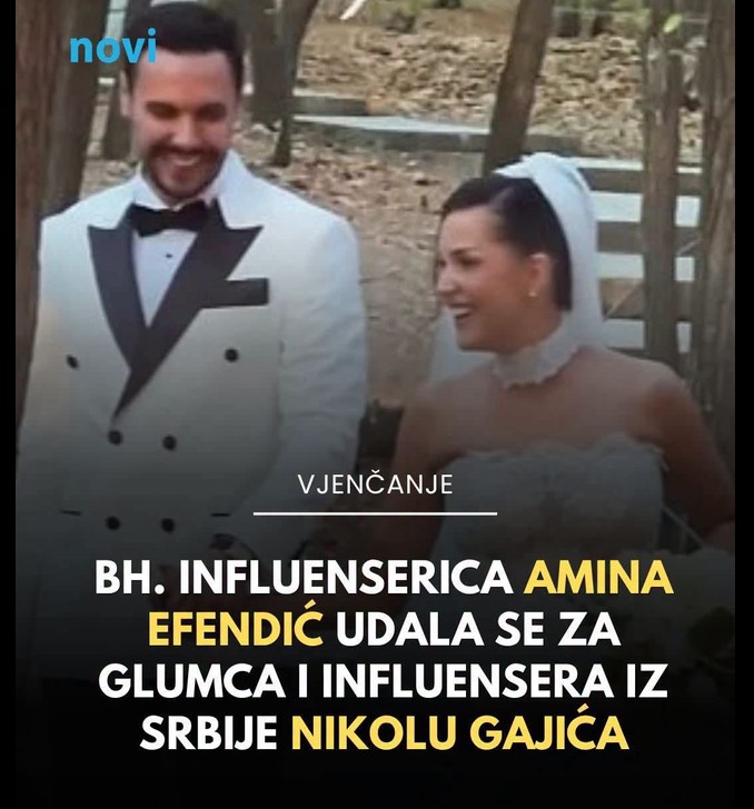 Bh. influenserica Amina Efendić udala se za srbijanskog glumca i influensera Nikolu Gajića