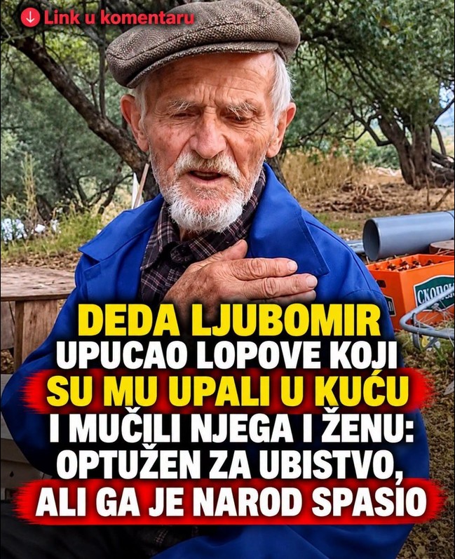 Deda Ljubomir upuca0 lopove koji su tukIi njega i ženu: Narod ga spasao optužbe
