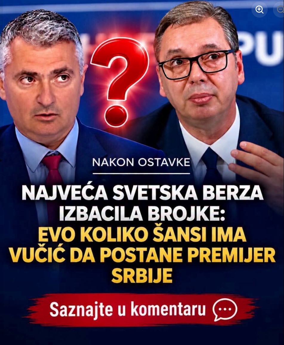 Vučić favorit na Polymarketu za budućeg premijera Srbije: Srdanović trenutno na drugom mestu