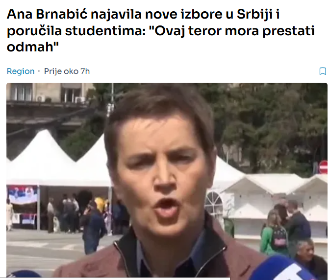 Ana Brnabić najavila nove izbore u Srbiji i poručila studentima: “Ovaj teror mora prestati odmah”
