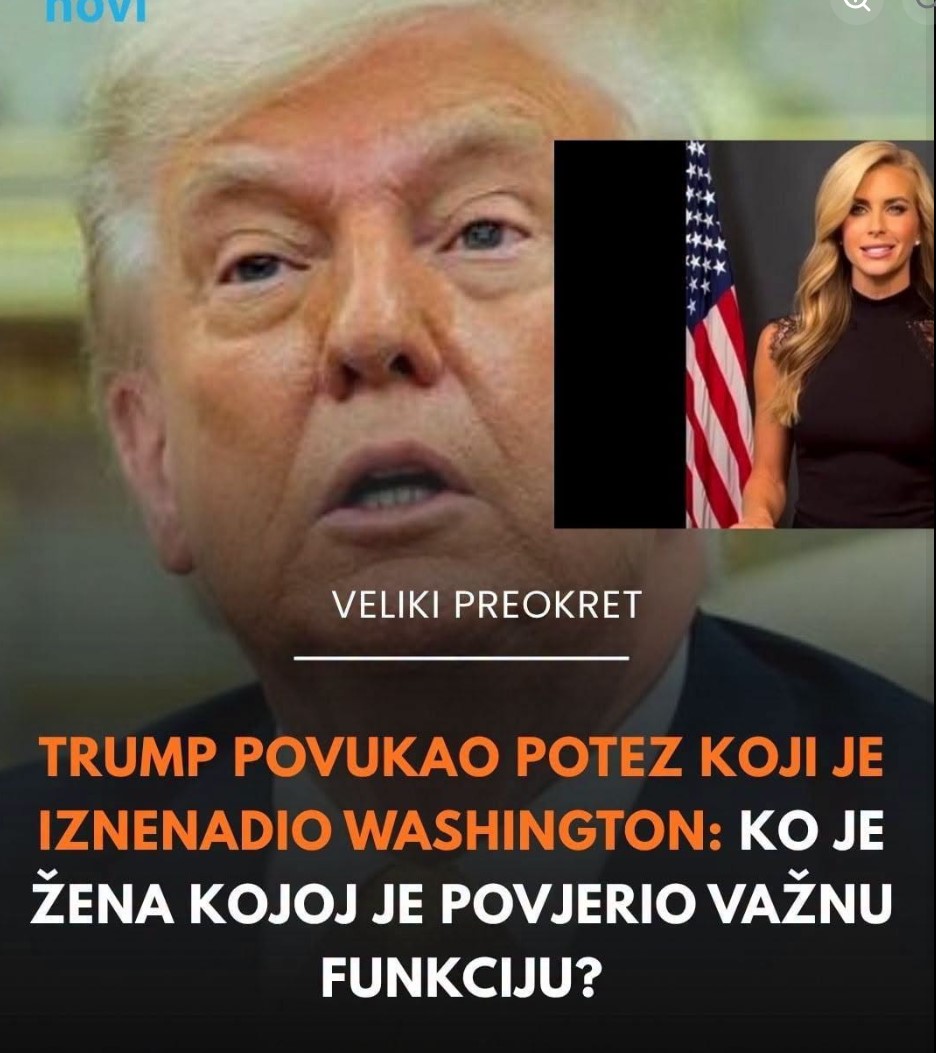 Trump povukao potez koji je iznenadio Washington: Ko je žena kojoj je povjerio važnu funkciju?