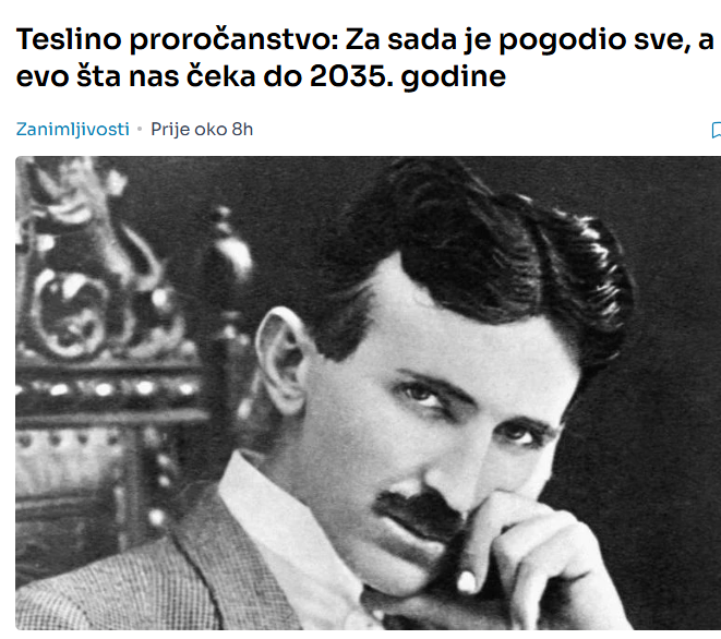 Teslino proročanstvo: Za sada je pogodio sve, a evo šta nas čeka do 2035. godine