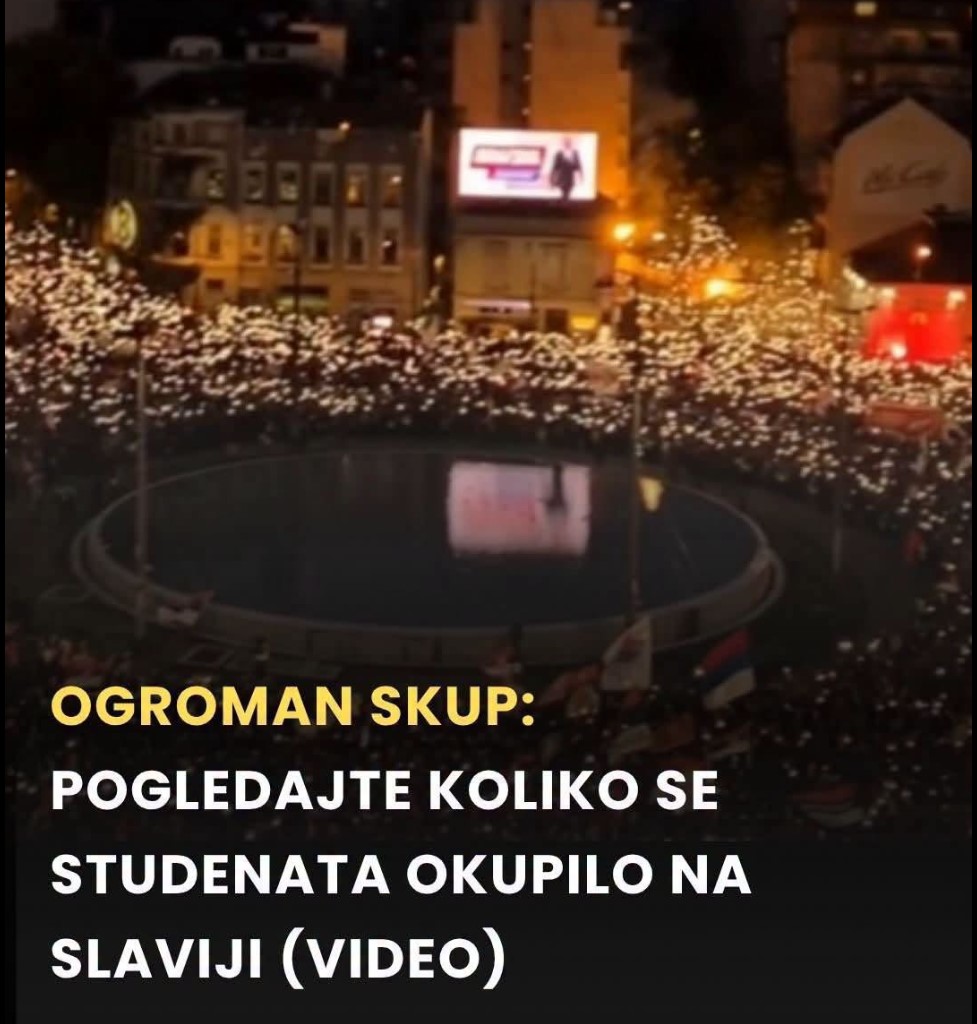 Ogroman broj ljudi na Slaviji na završnom skupu Studentske liste: “Podseća na 15. mart i miriše na slobodu”