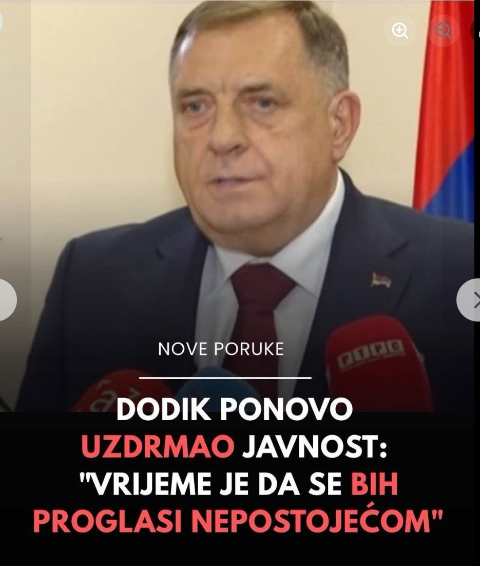 Dodik ponovo uzdrmao javnost
