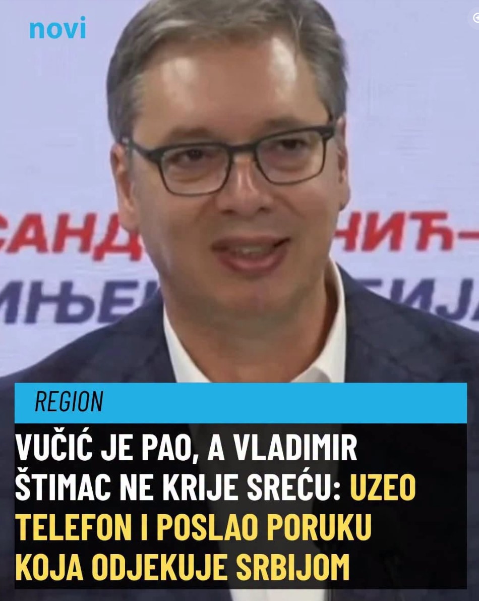 Vladimir Štimac slavi izbornu promenu: „Priznao je! Idemooo!“