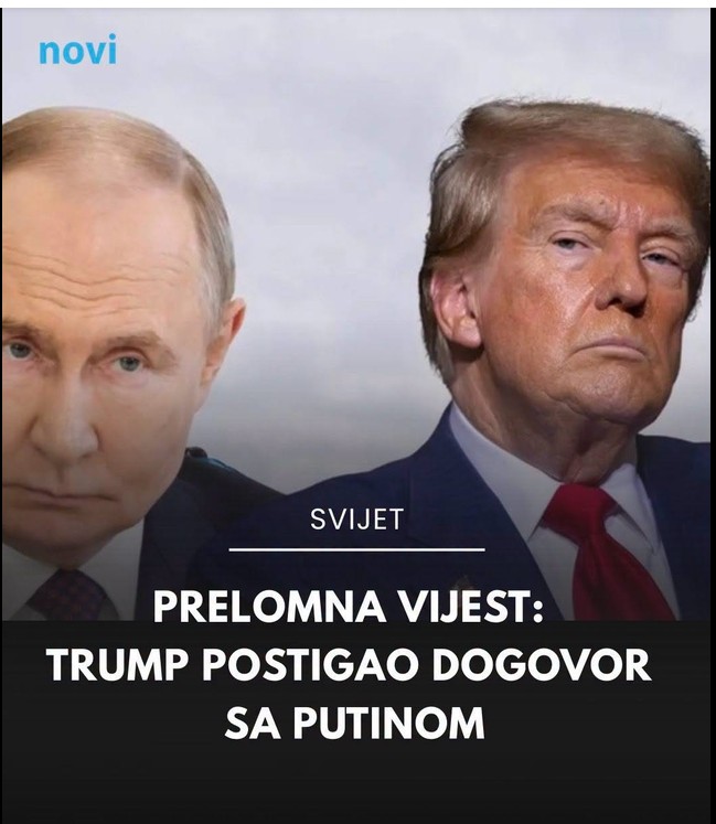 Dogovor koji je odjeknuo svetom: Tramp objavio dogovor sa Putinom