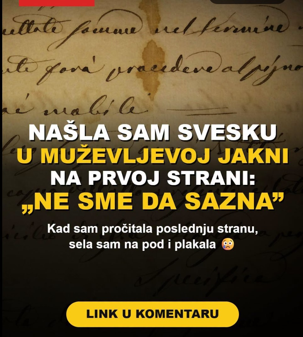 Posle 22 godine braka našla sam malu svesku u muževljevoj jakni: kada sam pročitala poslednju stranu, sela sam na pod i plakala