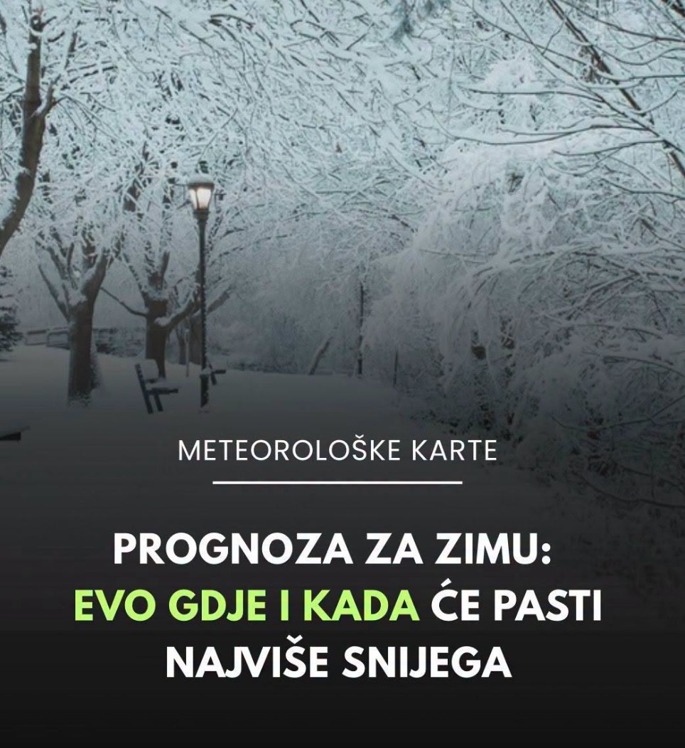 Prognoza za zimu: Evo gdje i kada će pasti najviše snijega