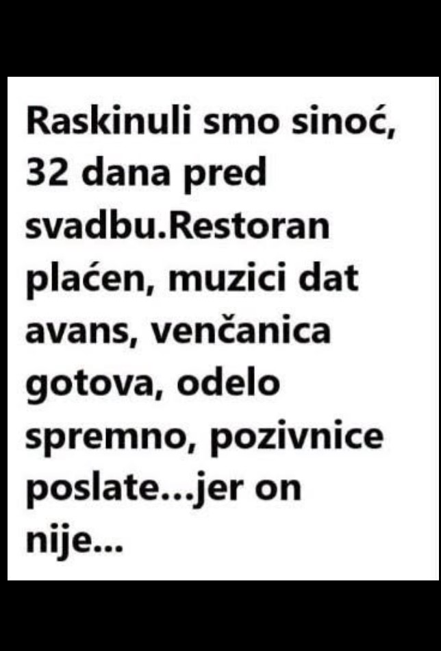 Raskinuli smo sinoć, 32 dana pred svadbu: Ispovijest o srušenim planovima i neočekivanom preokretu