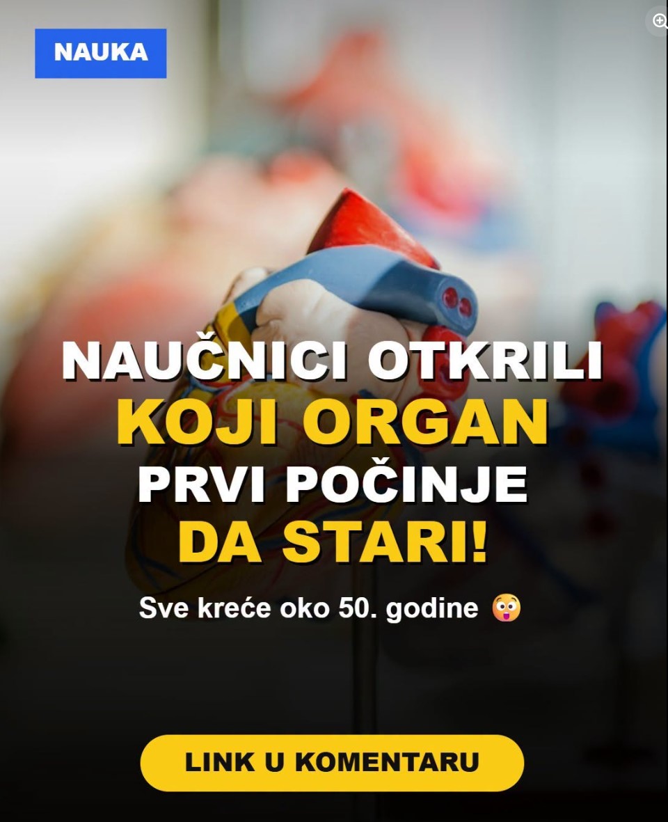 NAUČNICI OTKRILI KOJI ORGAN PRVI POČINJE DA STARI: Sve kreće od 50. godine