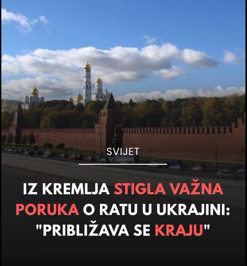 Iz Kremlja stigla važna poruka o ratu u Ukrajini: „Približava se kraju“