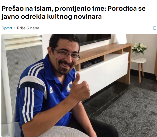 Prešao na islam, promijenio ime: Porodica se javno odrekla kultnog novinara