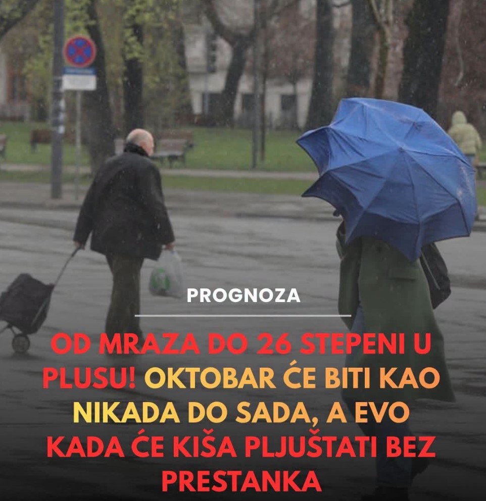 Od mraza do 26 stepeni u plusu: Oktobar će biti kao nikada do sada, a evo kada će kiša pljuštati