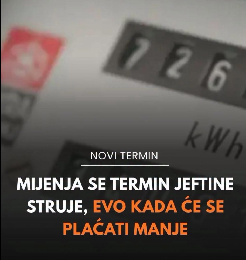 Mijenja se termin jeftine struje: Evo detaljnog rasporeda kada će domaćinstva plaćati manje